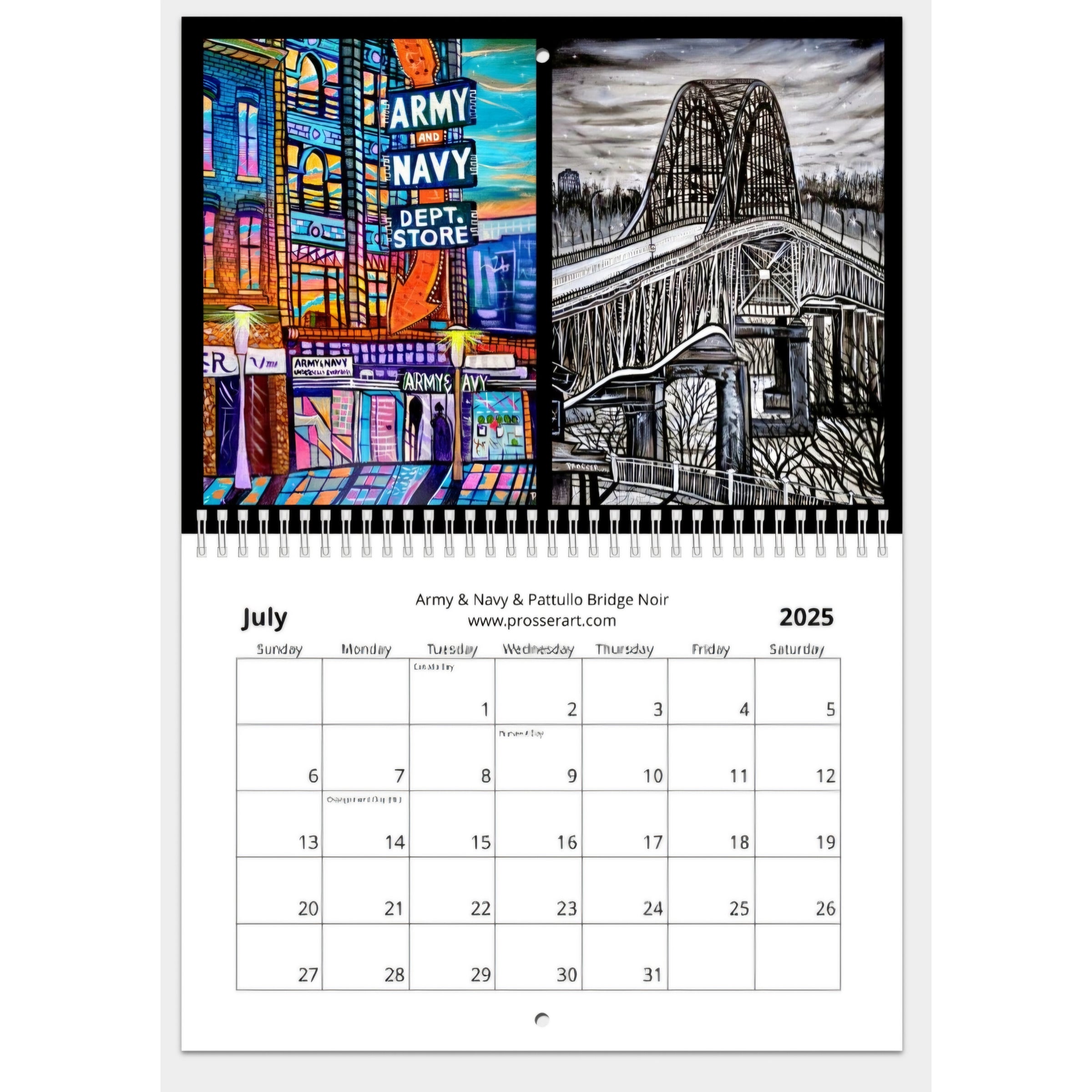 2025 Vancouver ProsserArt Calendar | ProsserArt